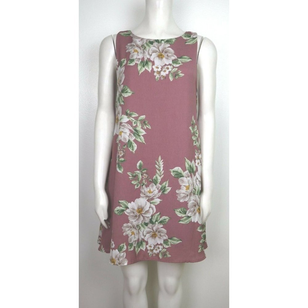 Women's Pink Floral Print Dress - Altar'd State - Size S